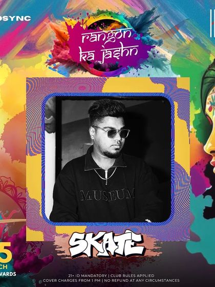 The promotional poster for "Rangon ka Jashn," a major Holi event at the High Ultra Lounge in Bangalore.