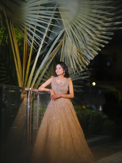 A smiling shot of the bride, looking happy and radiant.