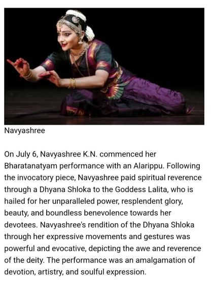 Navyashree K N - Bharatanatyam Performance In the Press: Reviews & Announcements photo 16