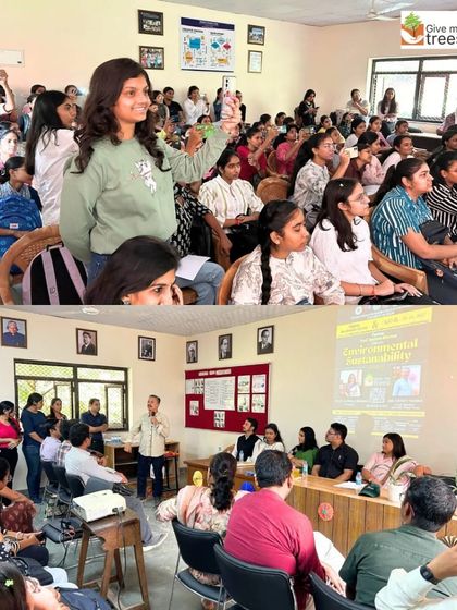 An interactive Q&A session at the college. Engaging students in a dialogue is far more effective than a one-way lecture.