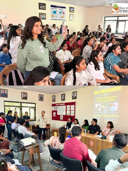 An interactive Q&A session at the college. Engaging students in a dialogue is far more effective than a one-way lecture.
