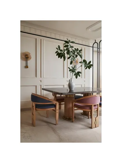The bespoke dining space, where every element is carefully curated for a subtle and impactful design.