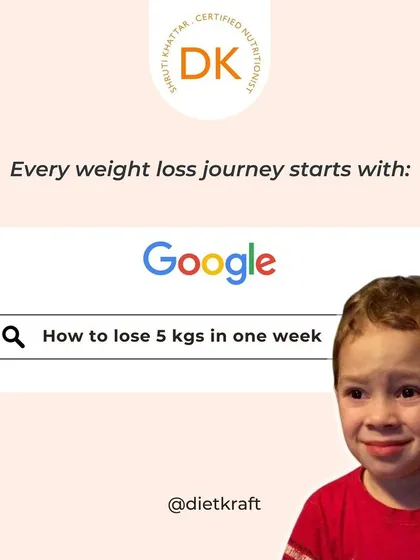A common mistake is searching for quick fixes like "how to lose 5 kgs in one week." I explain why sustainable, balanced habits are the real key to success.