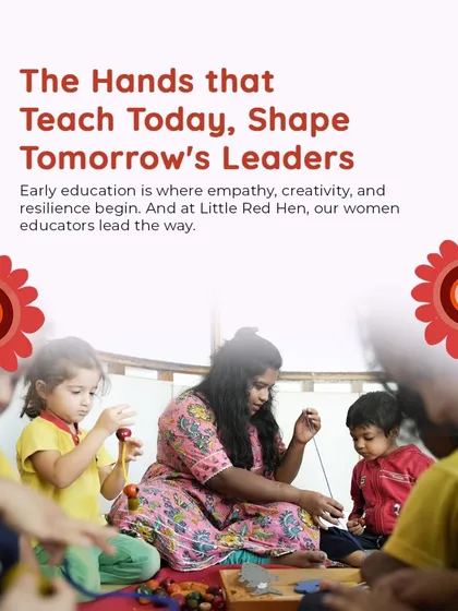 The hands that teach today, shape tomorrow's leaders. We honor our women educators who lead the way in early education, fostering empathy, creativity, and resilience.