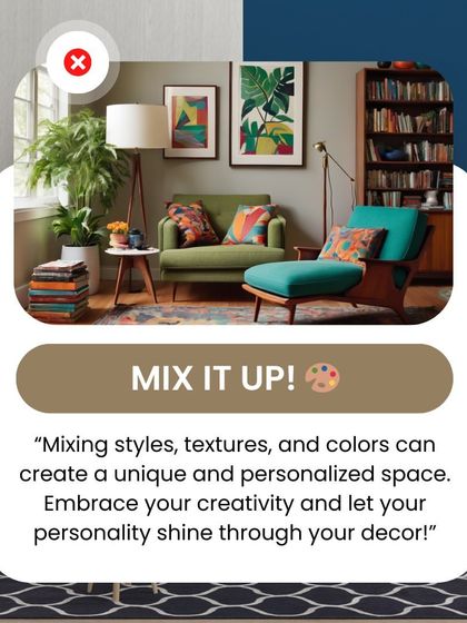 Don't be afraid to mix it up! Your home should reflect your personality. Embrace creativity and let your decor tell your story.