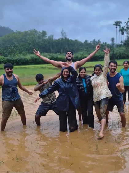 Sometimes, the best memories are the messiest ones. We love letting loose and having fun in the 'kesaru gadde' (mud fields) near Samse. It’s all about embracing the moment and enjoying some pure, unadulterated joy with your trek mates.