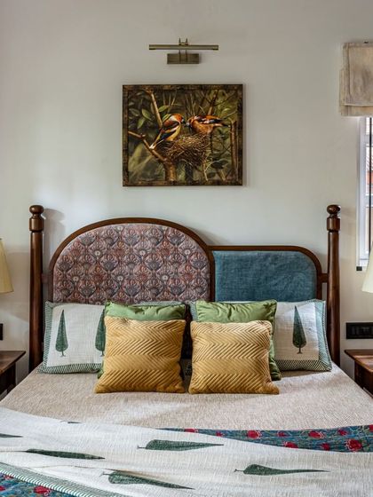 A collection of pieces from various other home projects. This includes the Avani sofa, Kaira four-poster bed, custom single beds for a kid's room, and the Madhu dining chairs, demonstrating our versatility across different styles and client requirements.