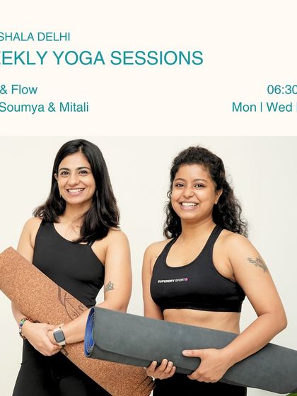 Our Flex & Flow evening sessions are a great way to de-stress after work, blending Vinyasa, Hatha, and Ashtanga styles.