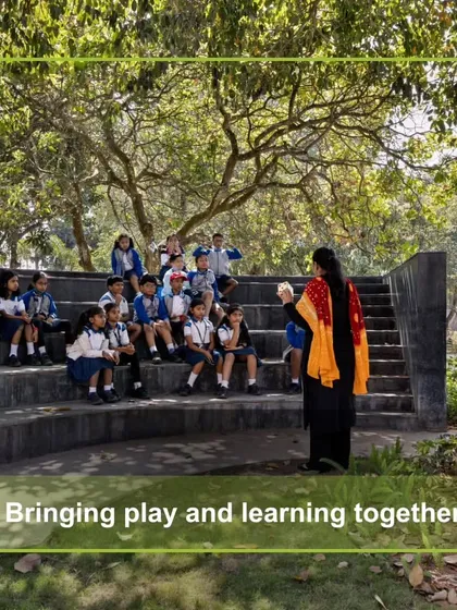 We believe in bringing play and learning together. This outdoor classroom, set in a natural landscape with stepped seating, allows education to move beyond the four walls of a classroom, fostering a direct connection with the environment.