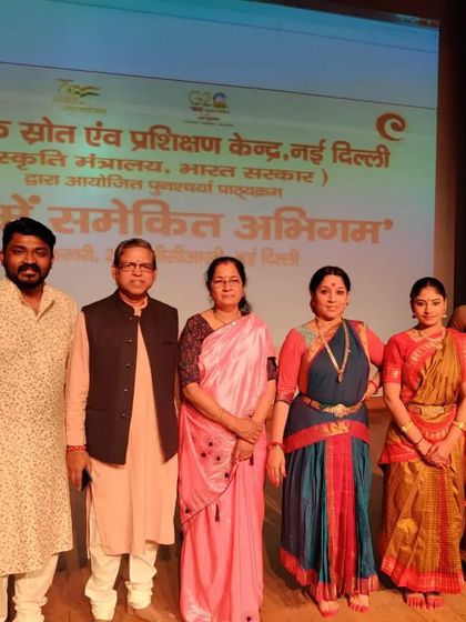 With my students and fellow artists after a lecture demonstration at CCRT on the auspicious day of Shivratri. The performance was received with a standing ovation, a truly blessed experience.