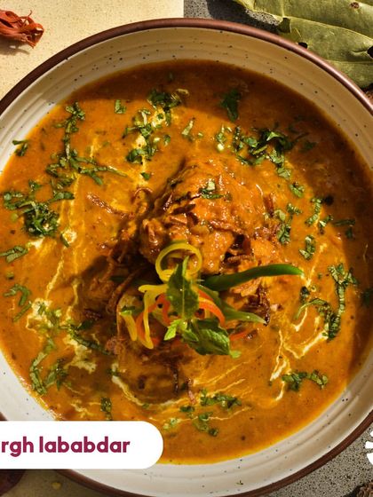 My slow-cooked and wonderfully spiced Murgh Lababdar is a true taste sensation. The chicken is tender and the gravy is rich and aromatic, making it a perfect main course.