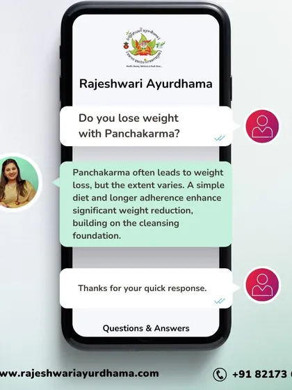 A common question we get is about weight loss. Panchakarma is a natural gut cleanse that often results in significant weight reduction by improving metabolism and eliminating waste. The results are enhanced with a simple diet and longer adherence to the program.