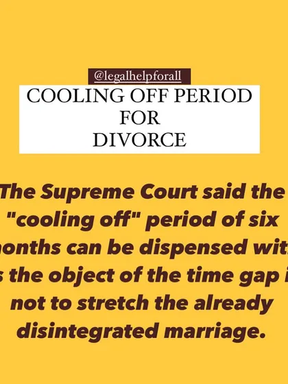 The mandatory six-month "cooling off" period for divorce can be waived by the Supreme Court in certain cases. This is done when the marriage has already disintegrated and there is no hope of reconciliation.