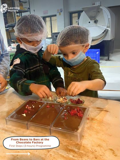 A delicious field trip to a chocolate factory. The children learned about the bean-to-bar process, engaged their senses of smell and taste, and even got to create their own chocolate bars, making for a memorable and educational day.