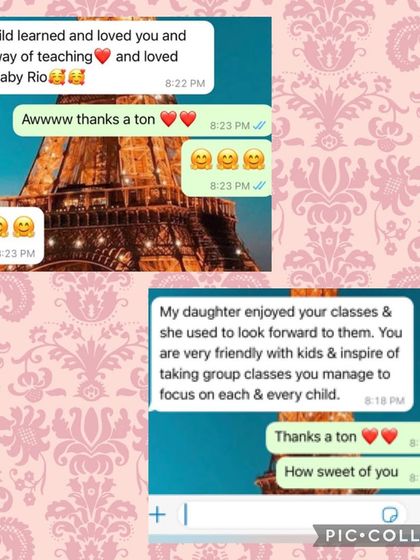 I love hearing that kids look forward to my classes and that parents notice I focus on each child even in a group setting. Making every child feel seen and special is so important to me.