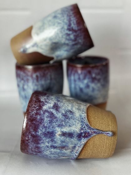 A playful arrangement of the grip tumblers. These are perfect for water, juice, or even a glass of wine.