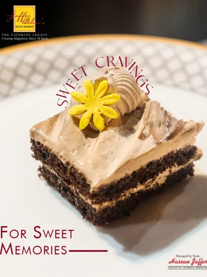 For sweet cravings and sweet memories. This delicate chocolate pastry, adorned with a sugar flower, is a perfect single-serving dessert for any elegant event.