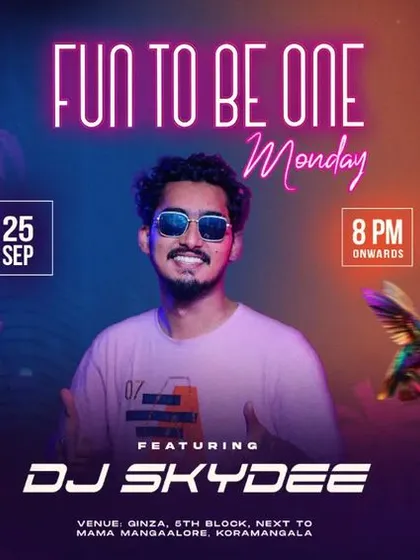 Playing at Ginza for a 'Fun To Be One Monday' ladies' night. I adapt my style to fit the vibe of different clubs.