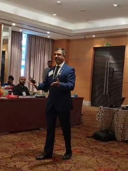 Here I am presenting my firm's work and design philosophy to clients and peers. Sharing the stories and ideas behind my projects is an important part of my practice.