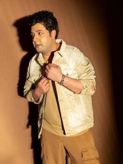 A close-up shot that captures a more dynamic and expressive moment.