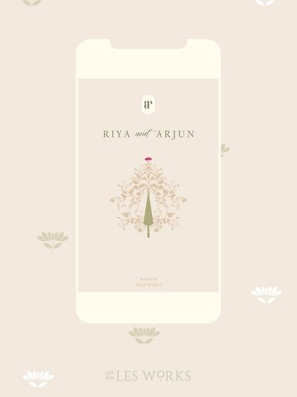 A digital mock-up of an e-vite featuring a timeless 'tree of life' motif. This shows how a classic, elegant design can be adapted for modern, paperless invitations, perfect for sharing on mobile.
