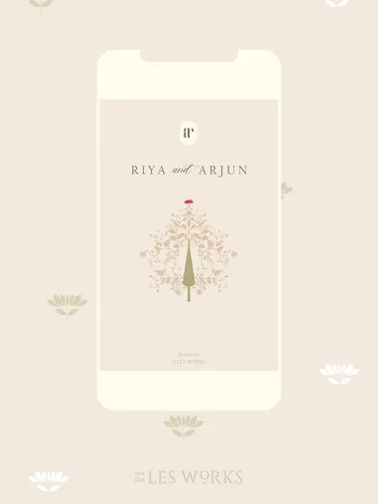 A digital mock-up of an e-vite featuring a timeless 'tree of life' motif. This shows how a classic, elegant design can be adapted for modern, paperless invitations, perfect for sharing on mobile.