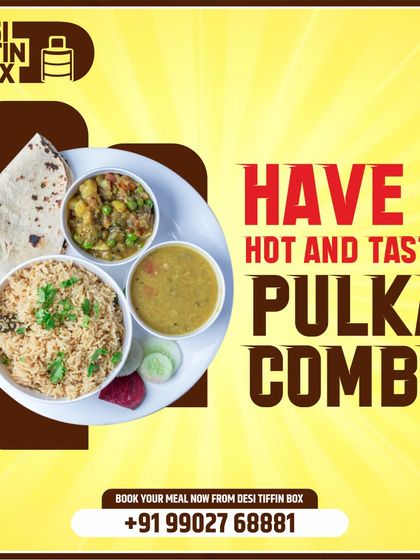 Have a hot and tasty Pulka Combo for your next meal. Soft pulkas served with dal, sabji, and rice make for a simple yet incredibly delicious meal, perfect for any day of the week.