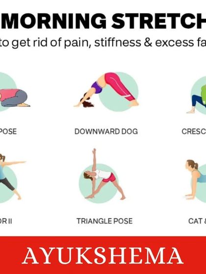 Start your day right with these 12 morning stretches, including Downward Dog and Crescent Lunge, to get rid of stiffness and energize your body.