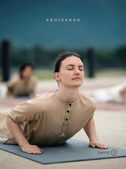 I offer powerful yogic practices like Surya Kriya, the original sun salutation. This is not just a physical exercise; it is an inner energy process designed to activate the solar plexus and bring a profound level of balance and stability to your entire system.