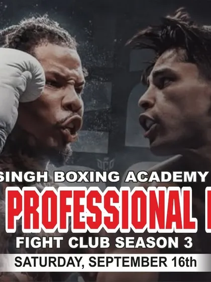 An event poster showcasing the high-energy professional fights we organize.