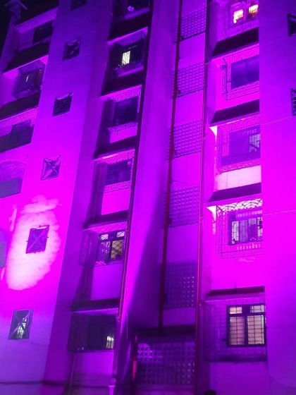 Using powerful lights to project color onto the facade of a building. This technique, called architectural uplighting, can transform the look of any venue for a special event.