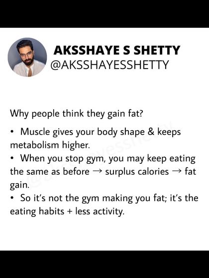 A common myth is that you gain weight after you stop going to the gym. The truth is, you only gain fat if you continue eating in a calorie surplus after your activity level drops. The gym builds strength; it doesn't force you to gain fat later.