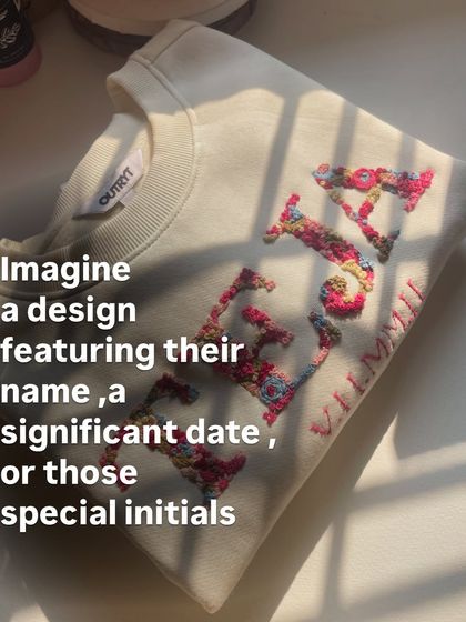 Imagine a design featuring their name, a significant date, or special initials. This floral name embroidery shows just how personal you can get.