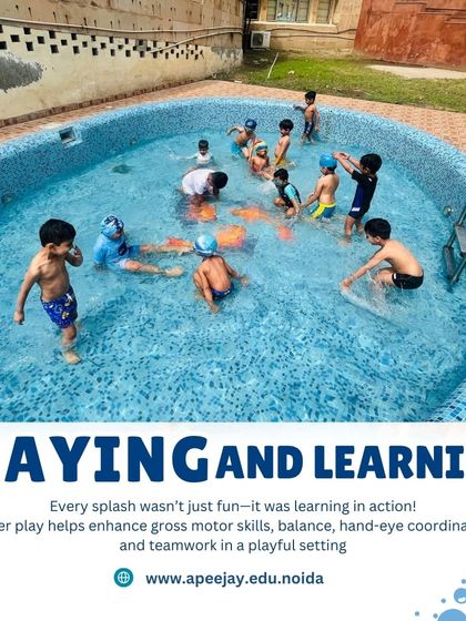 Every splash was learning in action! Water play helps enhance gross motor skills, balance, hand-eye coordination, and teamwork, all within a playful and enjoyable setting for our pre-primary students.
