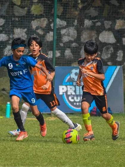 Action from the Pride Cup, where our young players learn to compete and chase every ball.