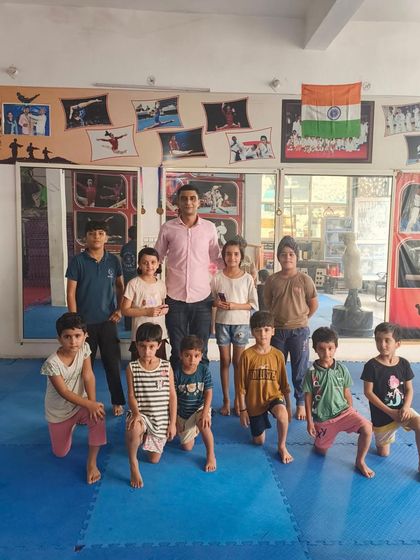 A group photo with my young warriors after a tough training session. Each one of them is on a path to becoming a disciplined and strong individual.