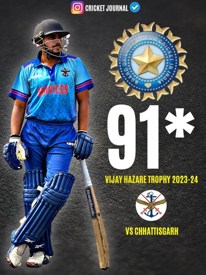 The training pays off where it matters: on the scoreboard. This is a shoutout to my student Anshul Gupta for his brilliant 91 not out in the Vijay Hazare Trophy. This is what happens when hard work meets the right process.