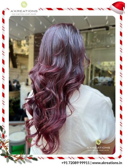 Radiant red tones that speak of confidence and class. This look is bold, graceful, and unforgettable from every angle.