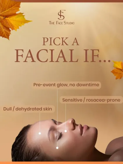When should you pick a facial? A facial is the right choice if you want a pre-event glow with no downtime, have dull or dehydrated skin, or have sensitive or rosacea-prone skin that requires a gentle approach.