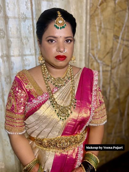 Veena Pujari - Bridal Makeup and Hairstyling South Indian Muhoortham Brides photo 22