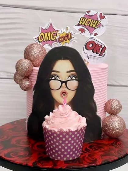 My first attempt at the viral "blow-out" candle cake. It was so much fun to create this interactive and trendy design.