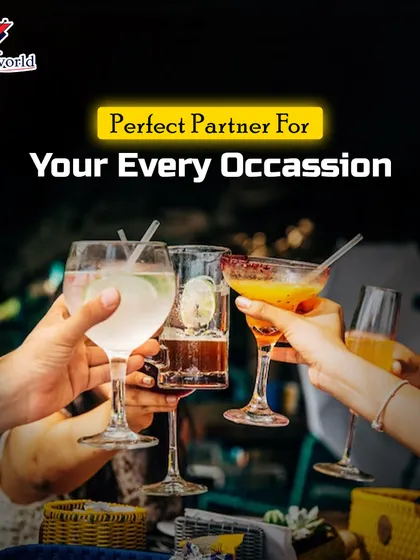 We are the perfect partner for your every occasion. This image of friends toasting with a variety of drinks reinforces our ability to cater to any celebration, big or small.