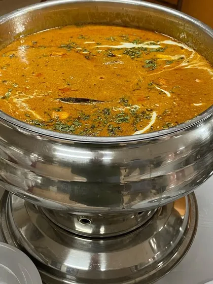 A rich curry served for our heroes at the Byculla Fire Station.