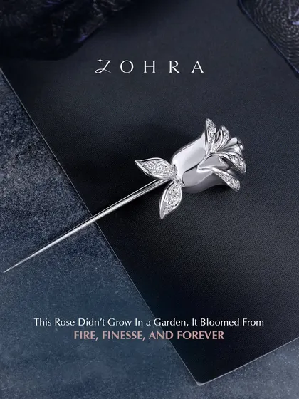 This rose did not grow in a garden; it bloomed from fire, finesse, and forever. My silver rose pin is a symbol of duality: soft in form, strong in soul. It is not just jewellery; it is your voice.