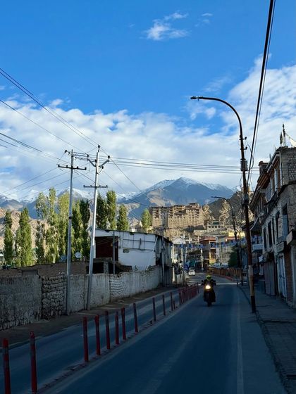 A quiet moment on the road in Leh, with the mountains watching over the town. The incredible landscape of Ladakh was not just a backdrop for our retreat; it was a constant source of inspiration for our movement and stories.