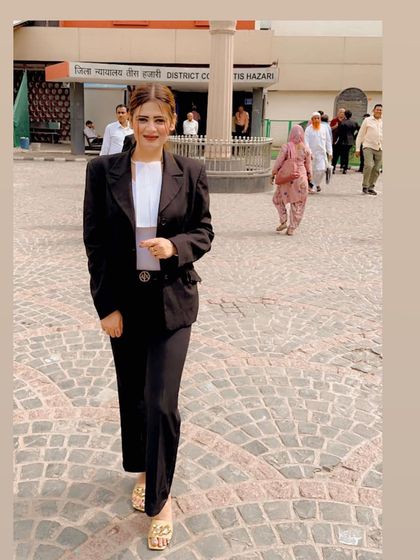 Walking through the premises of Tis Hazari court. I believe in defining my own story through strength and determination in my professional life.