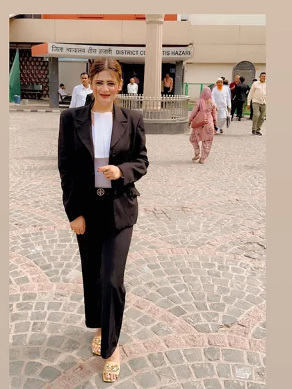Walking through the premises of Tis Hazari court. I believe in defining my own story through strength and determination in my professional life.