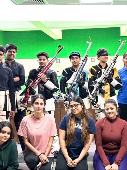 The team of rifle shooters who participated in our intensive training camp, ready and motivated for the upcoming National Championships.