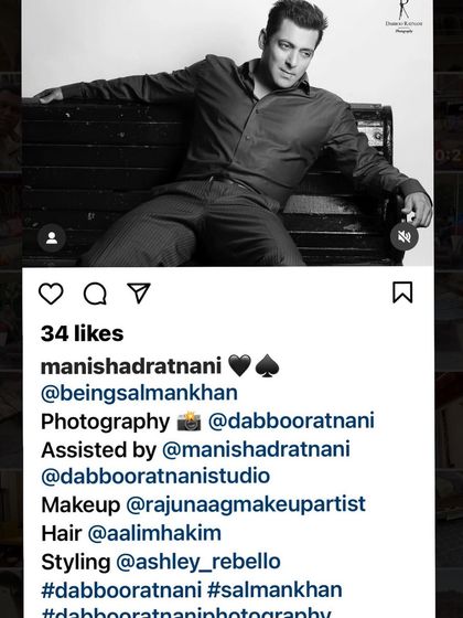 Dabboo Ratnani sent me this picture, and I had to share it. Salman Khan looks so magical here. It's always a pleasure to style him, especially for a photoshoot with a master like Dabboo.