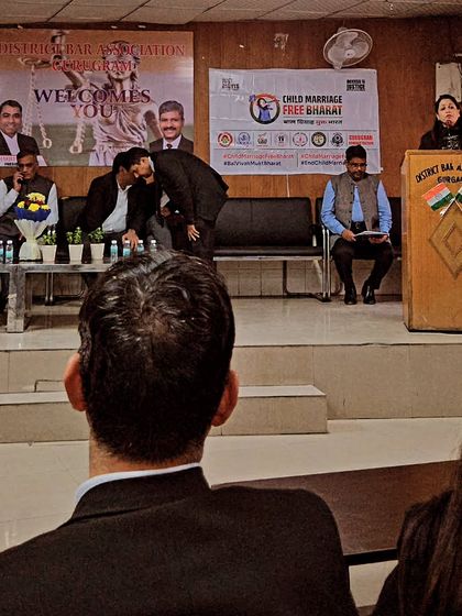 Speaking at an event for a 'Child Marriage Free Bharat' campaign at the District Bar Association, Gurugram. This is a cause I am deeply passionate about.